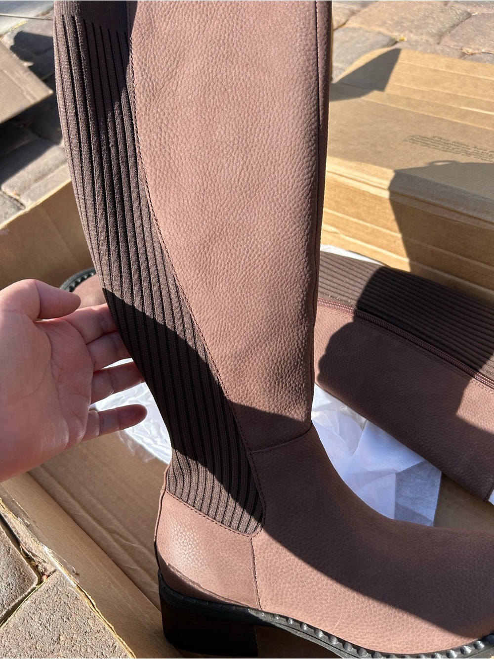 gentle souls Brown Stretch Tall Riding Boots